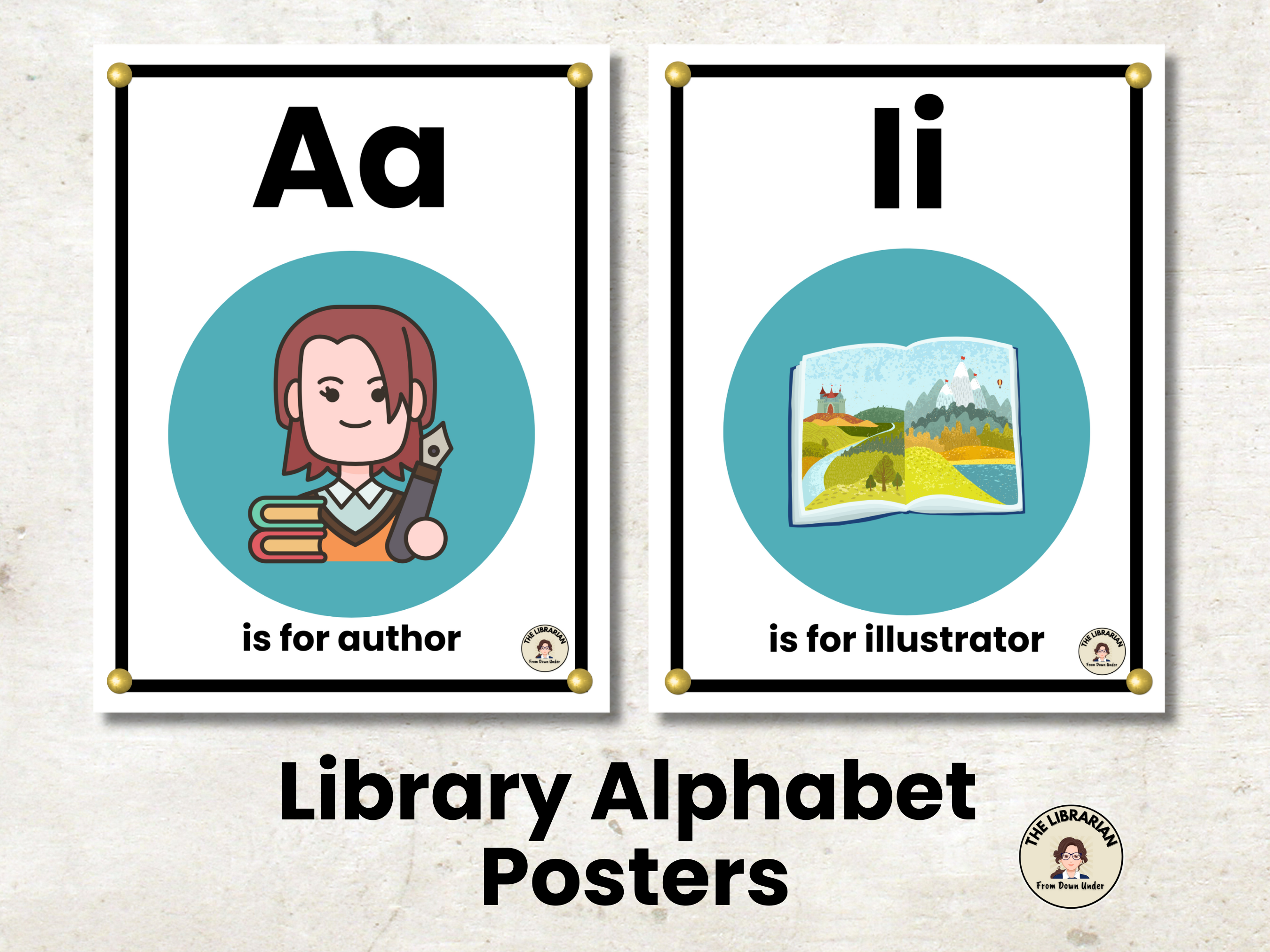 Library Alphabet Posters