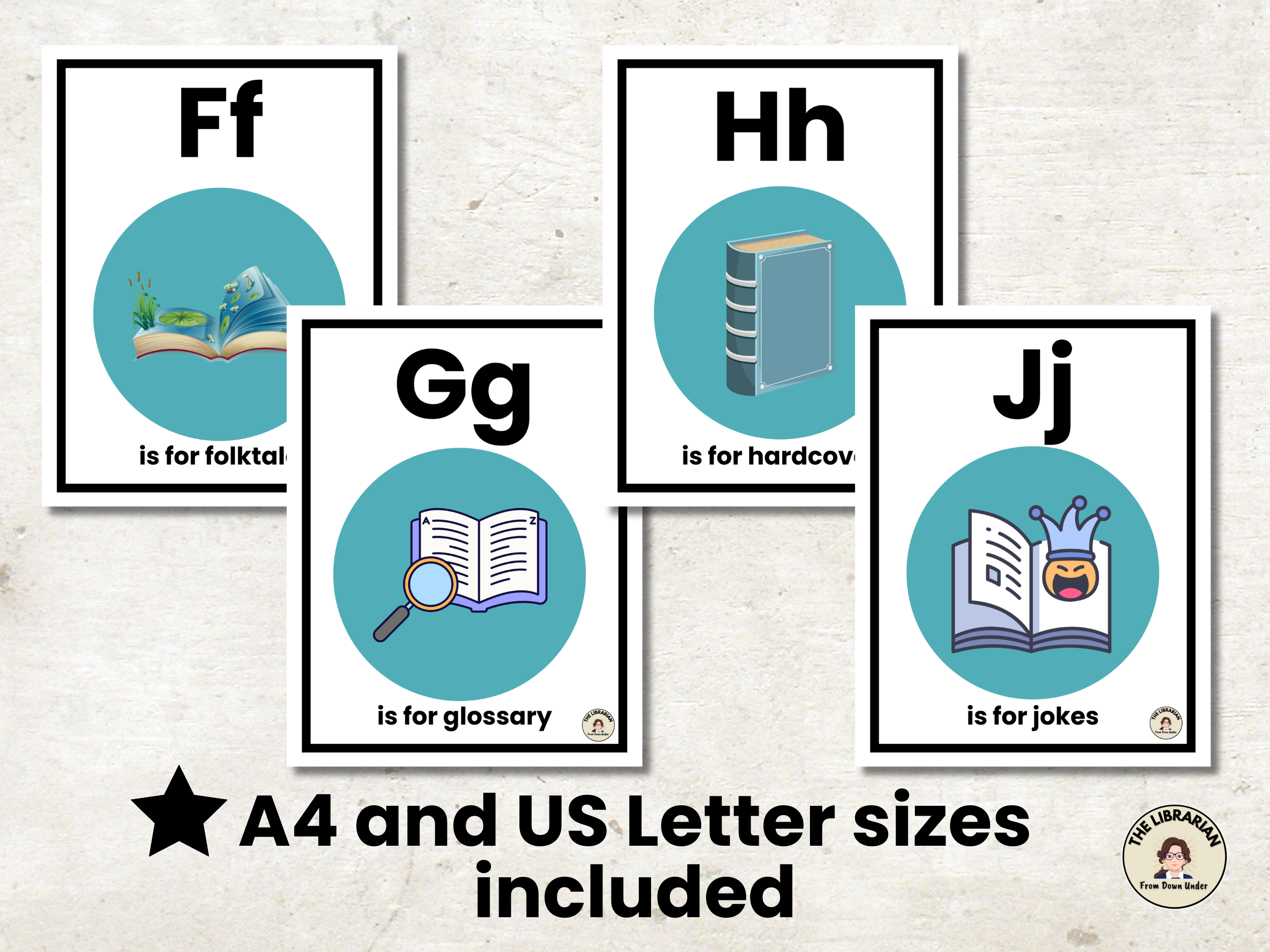 Library Alphabet Posters