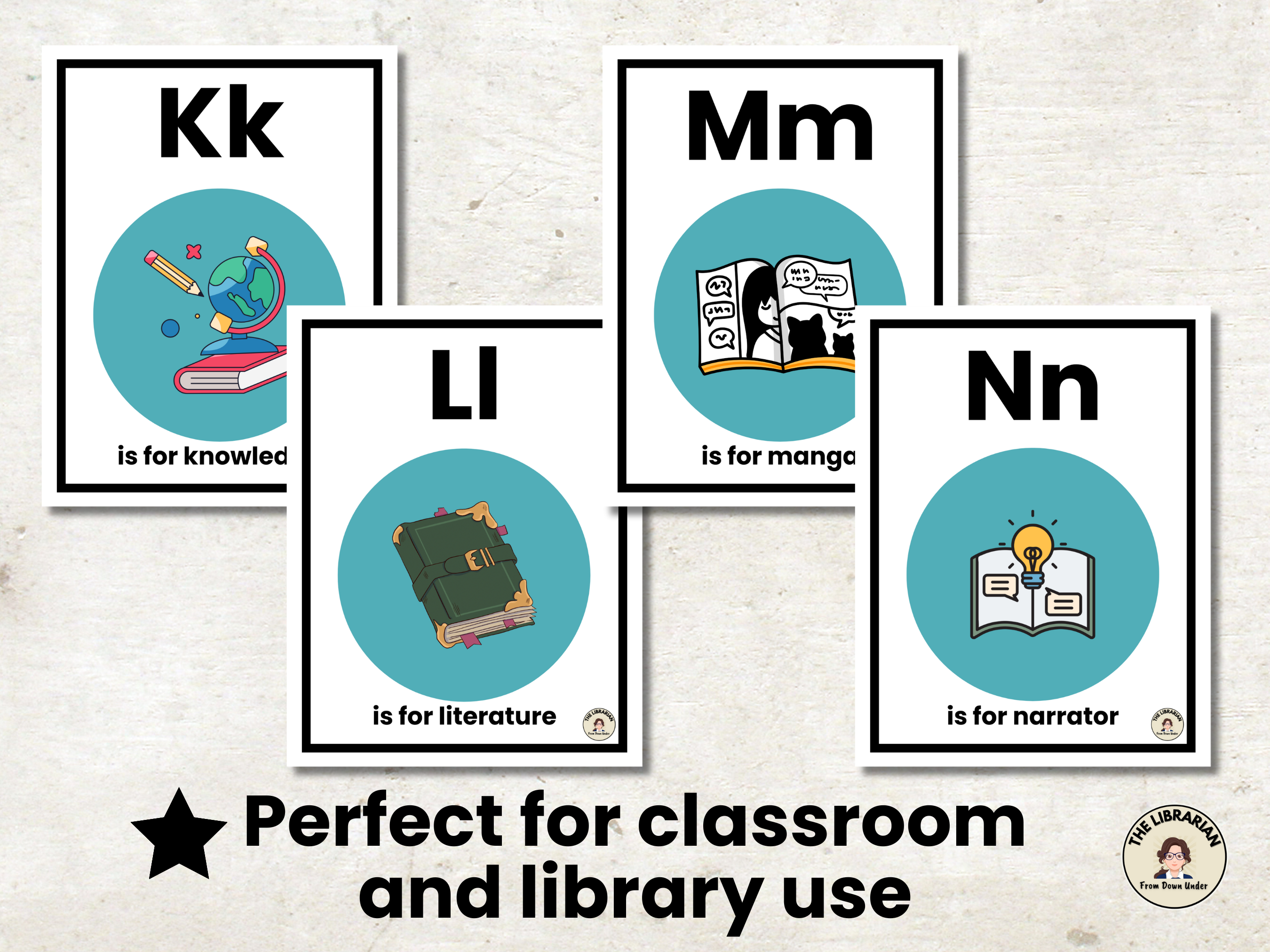 Library Alphabet Posters