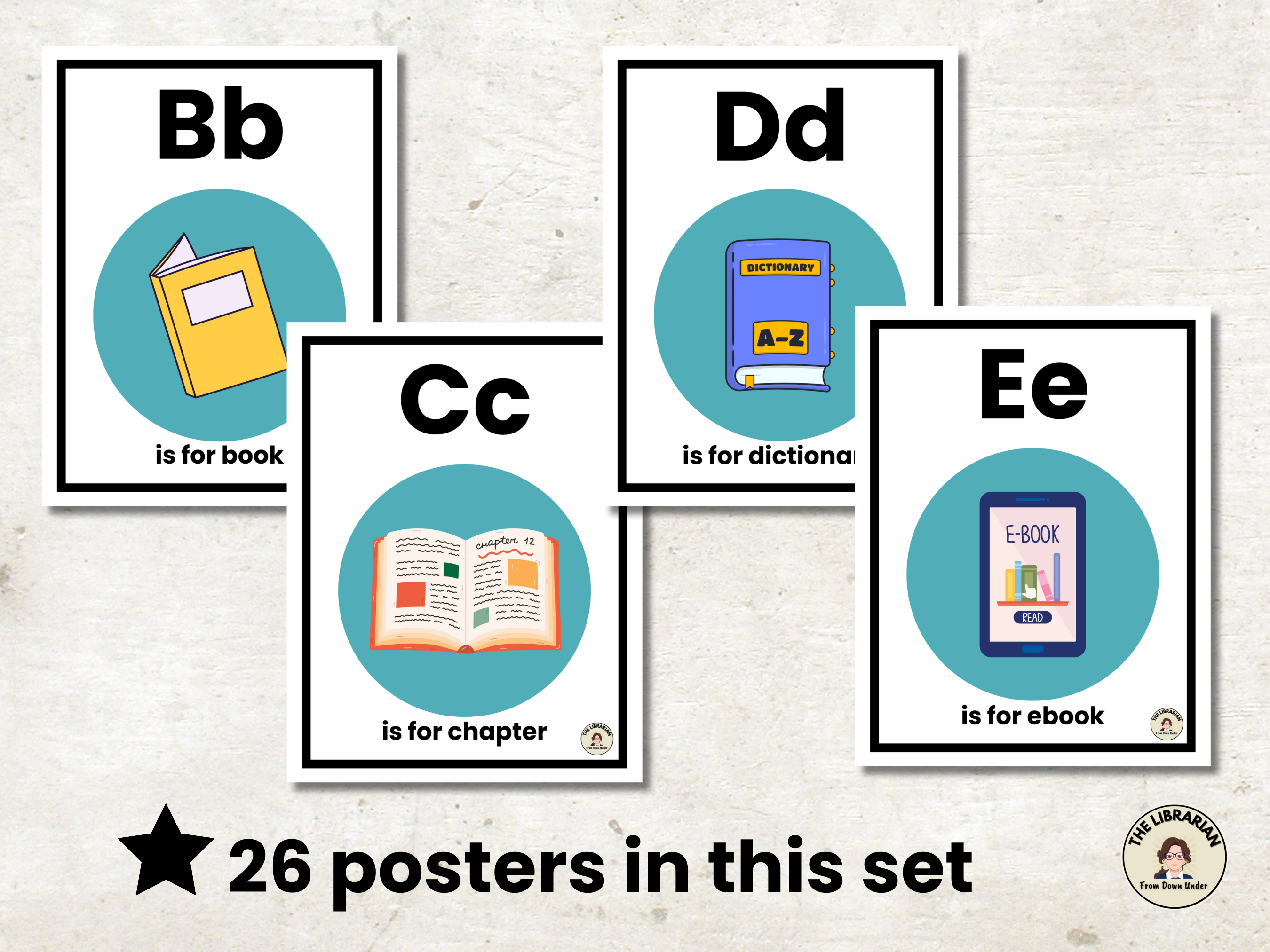 Library Alphabet Posters