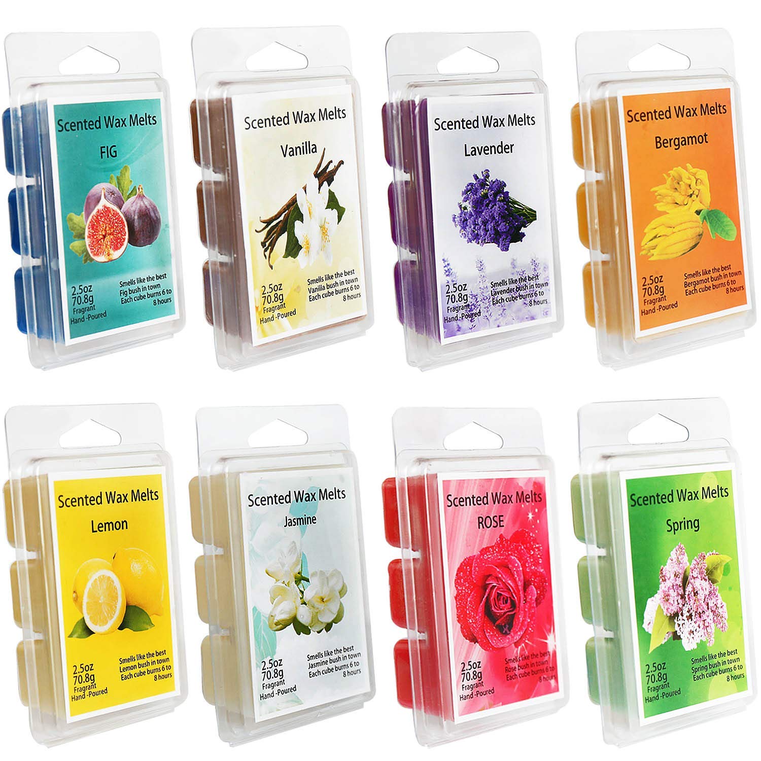 Assorted Scented Wax Melts pack of 8