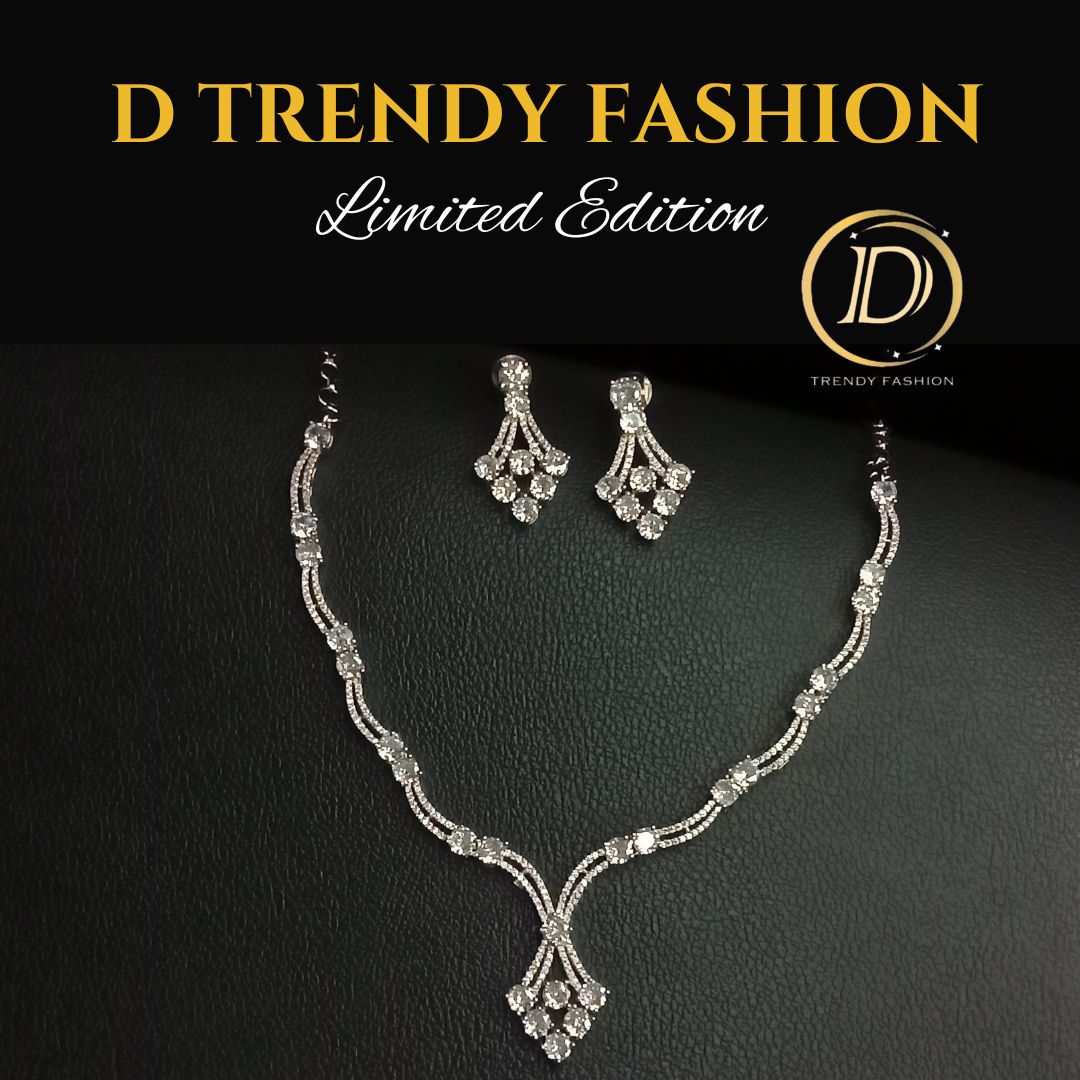 White Silver AD Jewelry Set