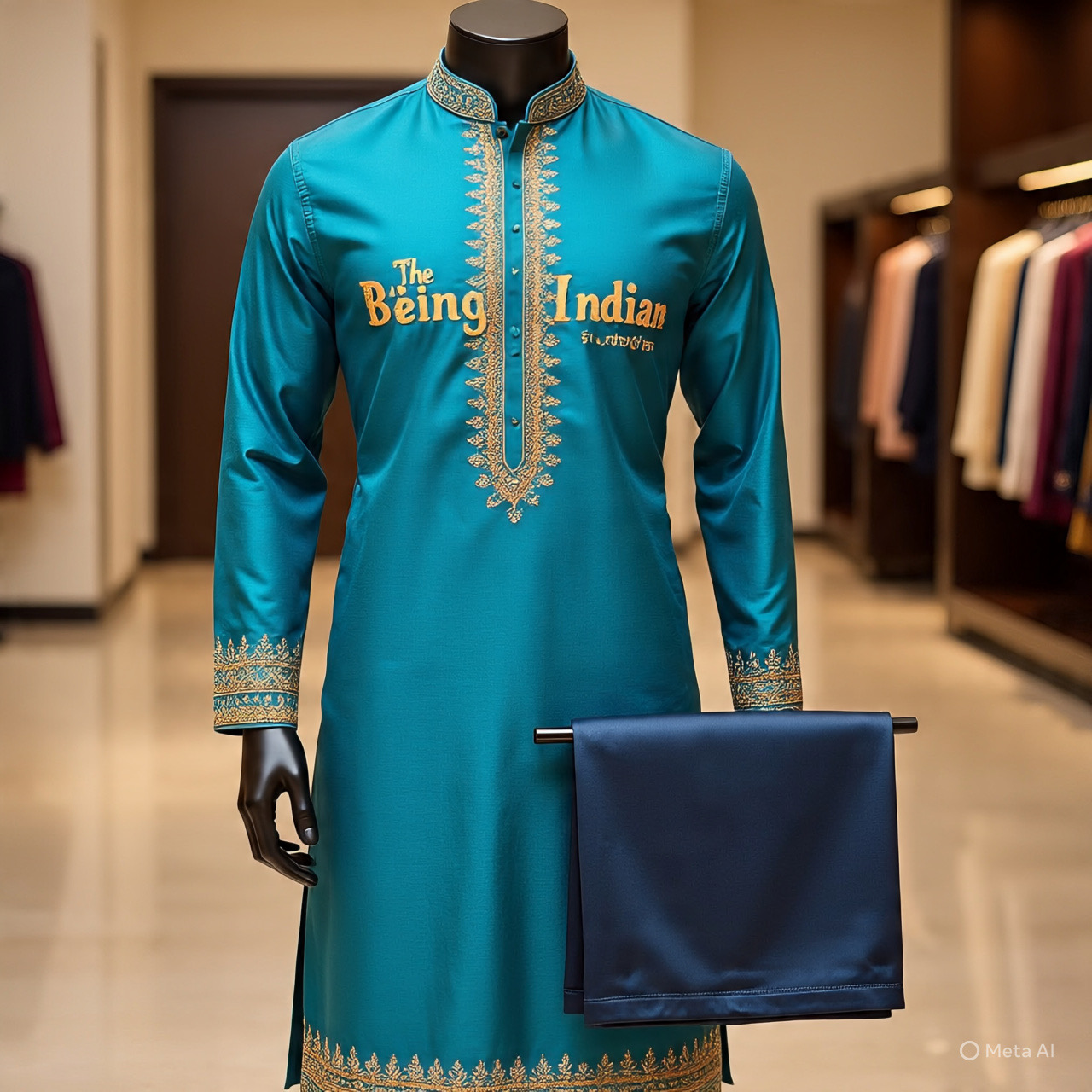 Men's Embroidered Kurta Set