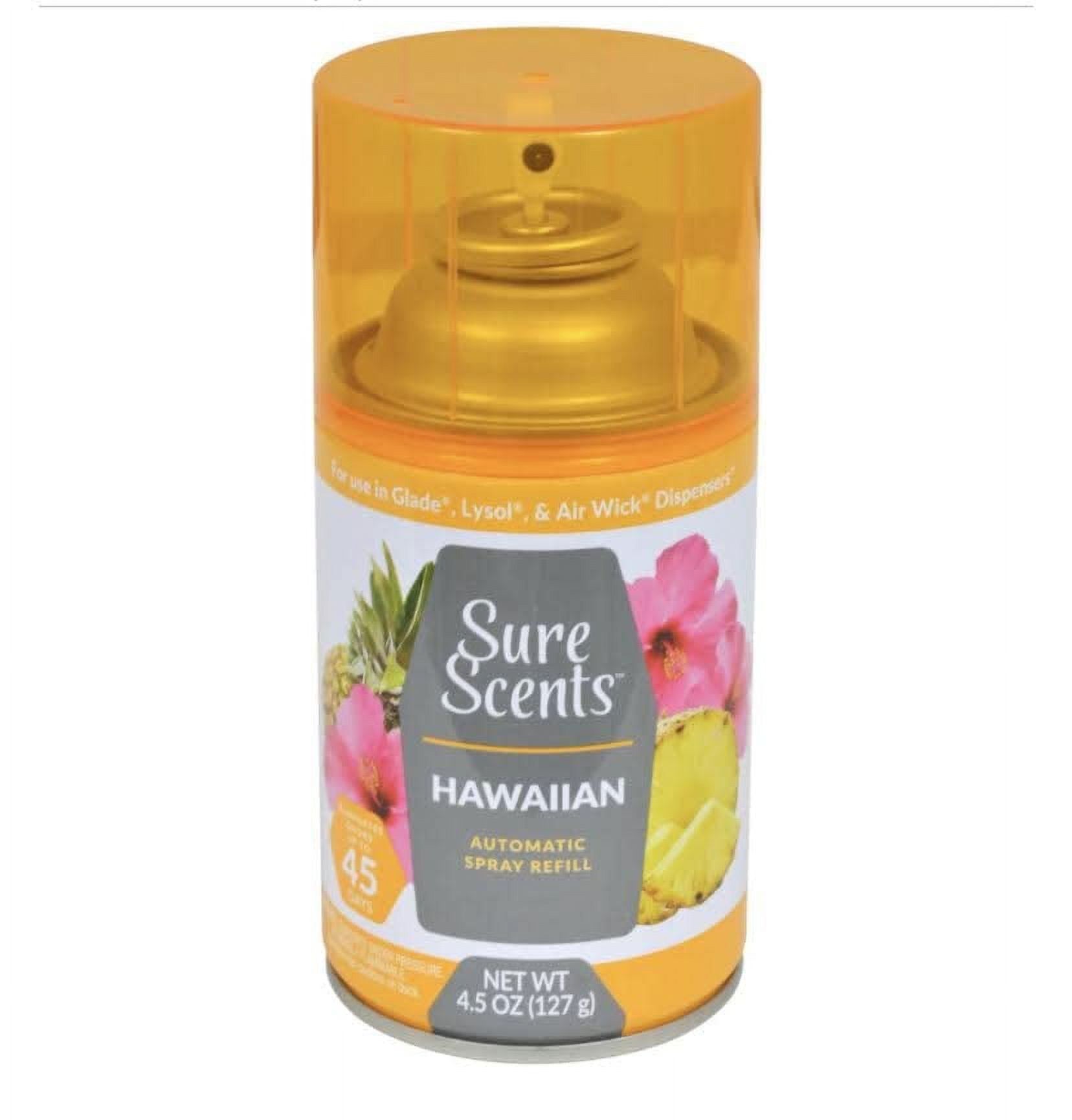ISYT - Sure Scents Hawaiian Mist Automatic Air Freshener Refills, 4.5 Oz.