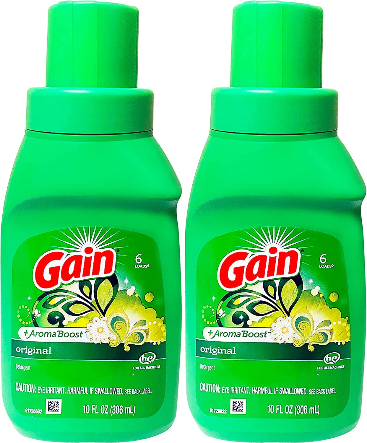Gain, Original Laundry Detergent, Two 10 oz. Bottles