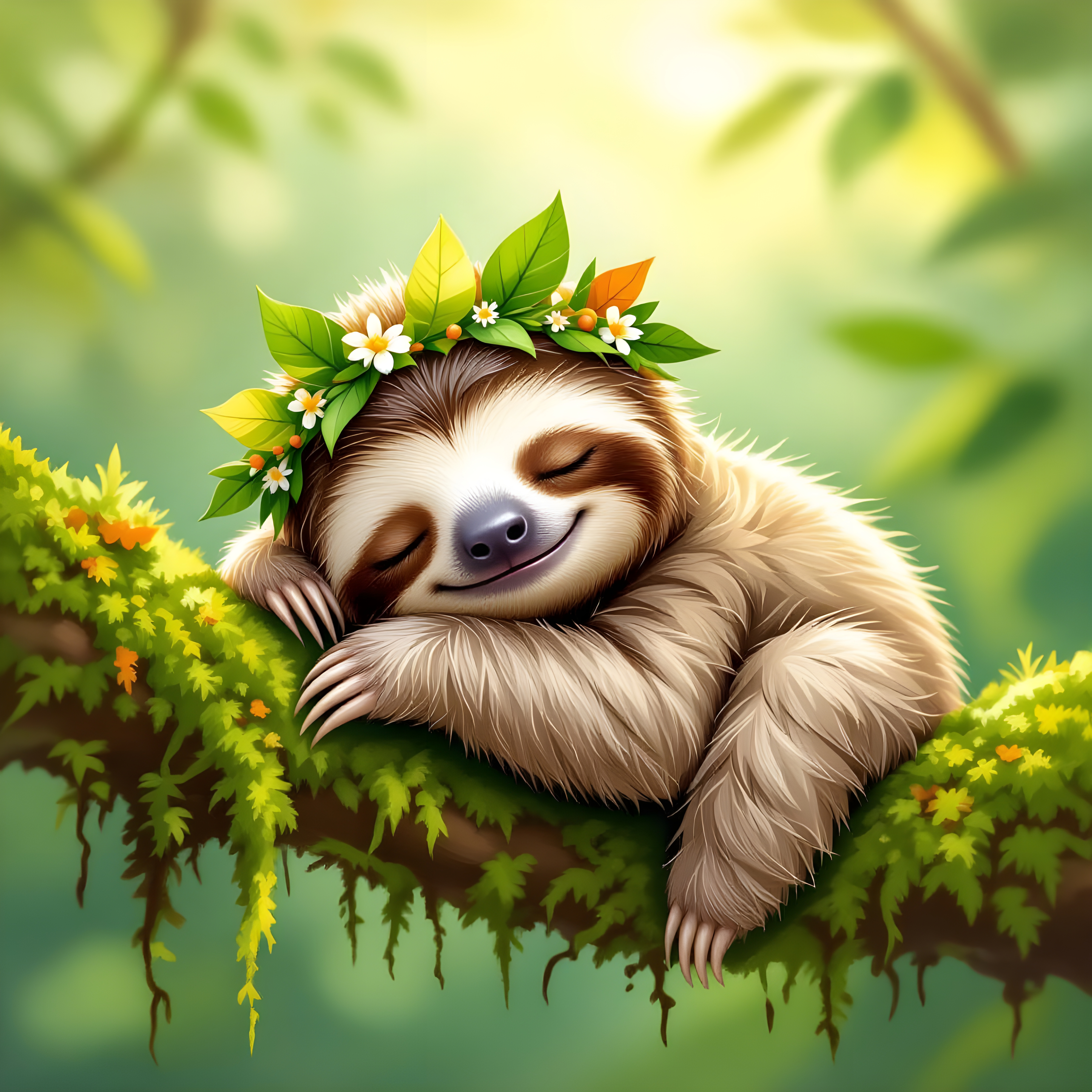 Cozy Sloth Hardcover Journal