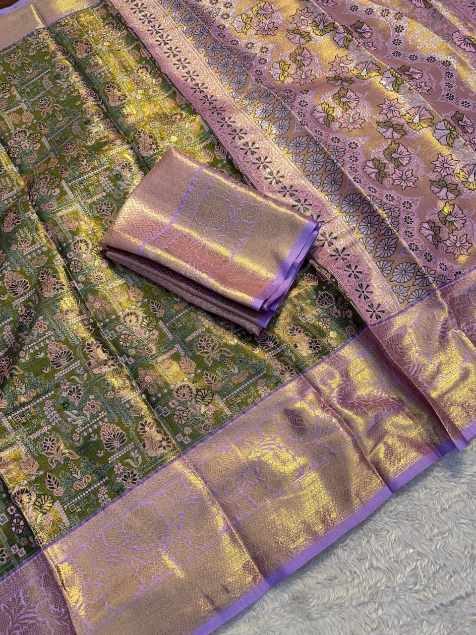Semi kanjivaram saree