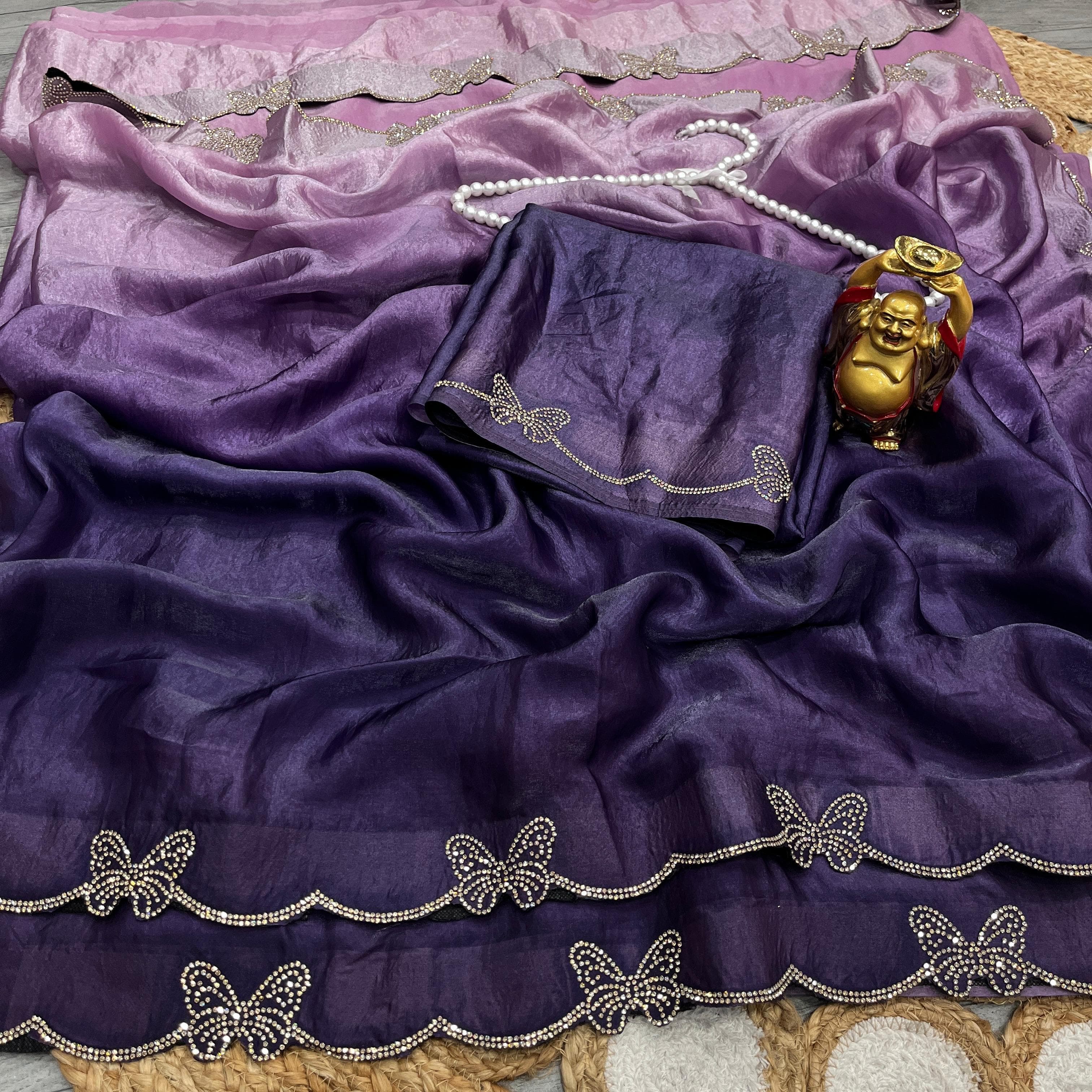 Space silk Butterfly saree