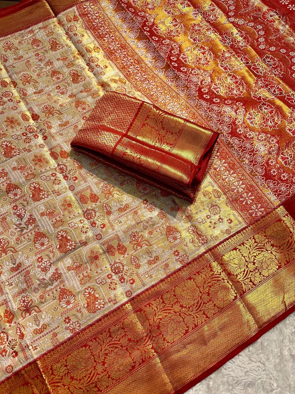 Semi kanjivaram saree