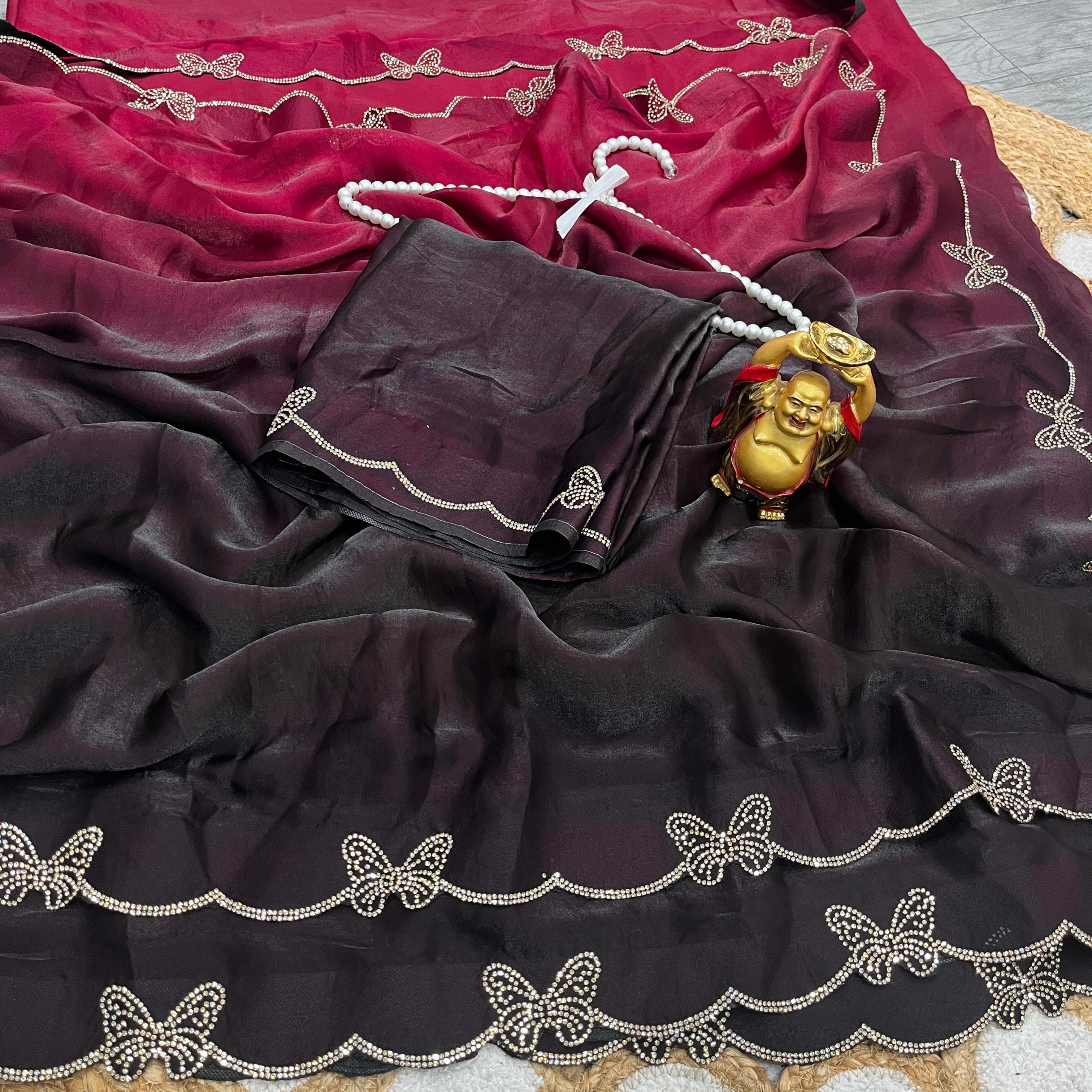 Space silk Butterfly saree 