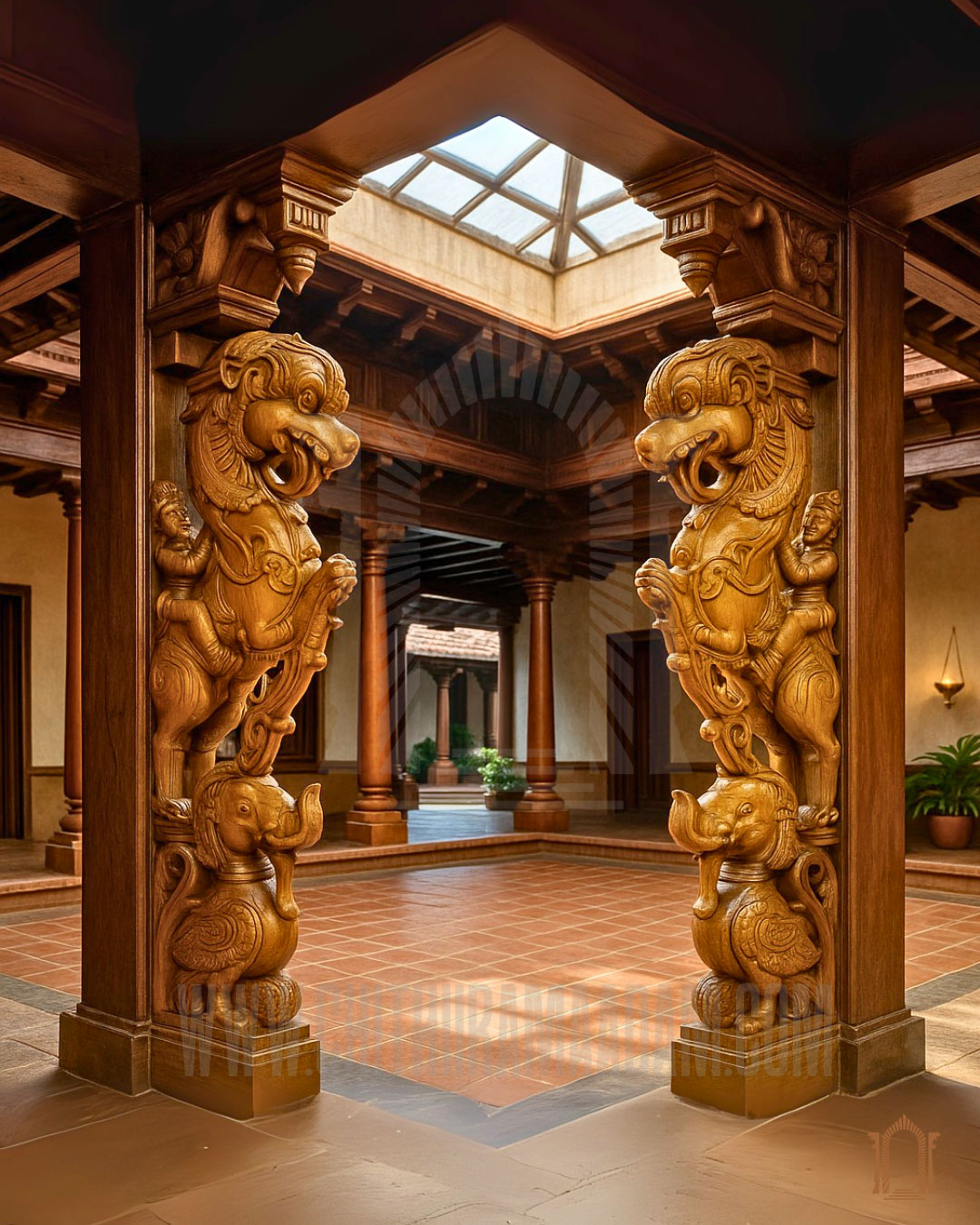 Yali Guardian Pillar (Pair)