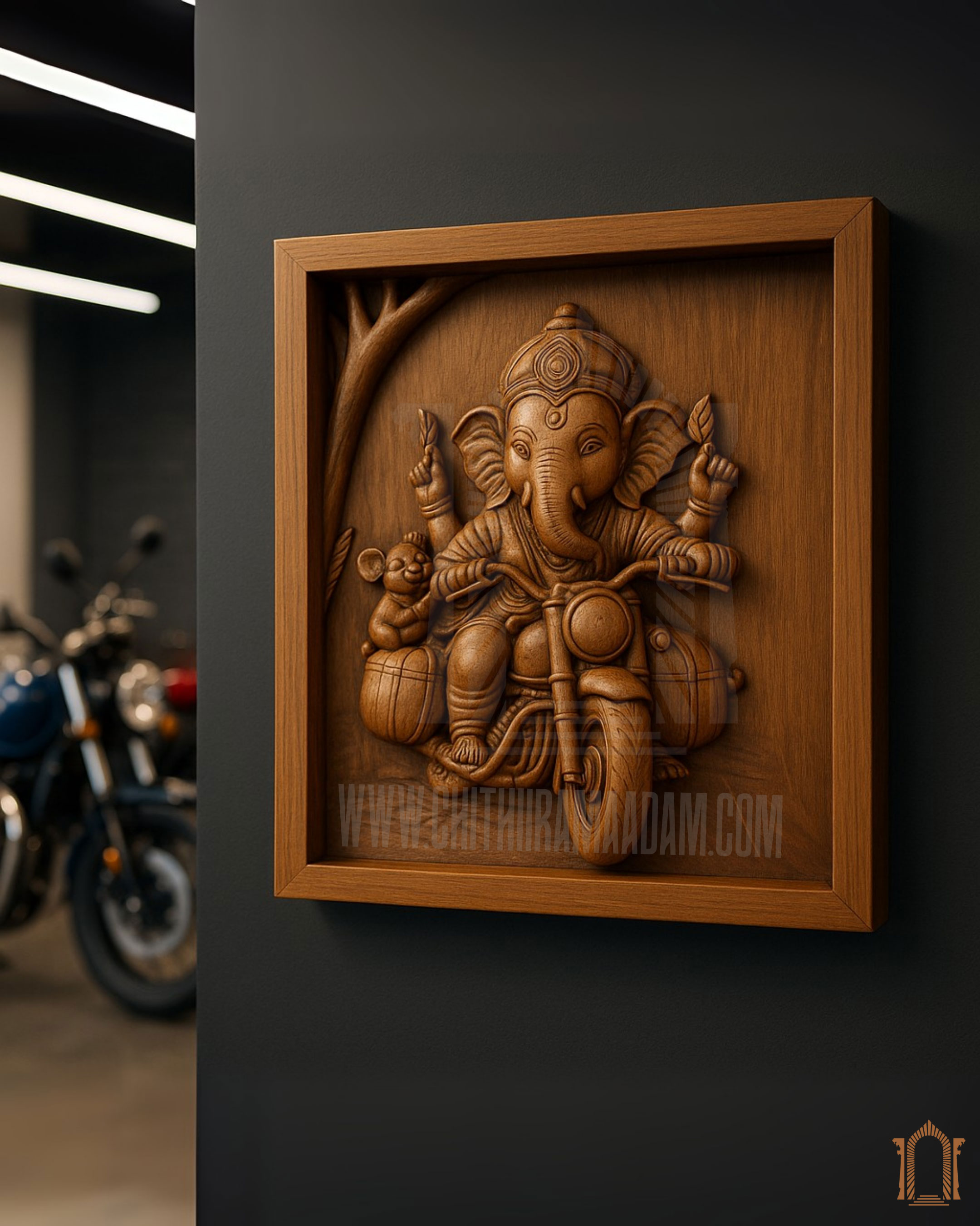 Vinayagar riding bike