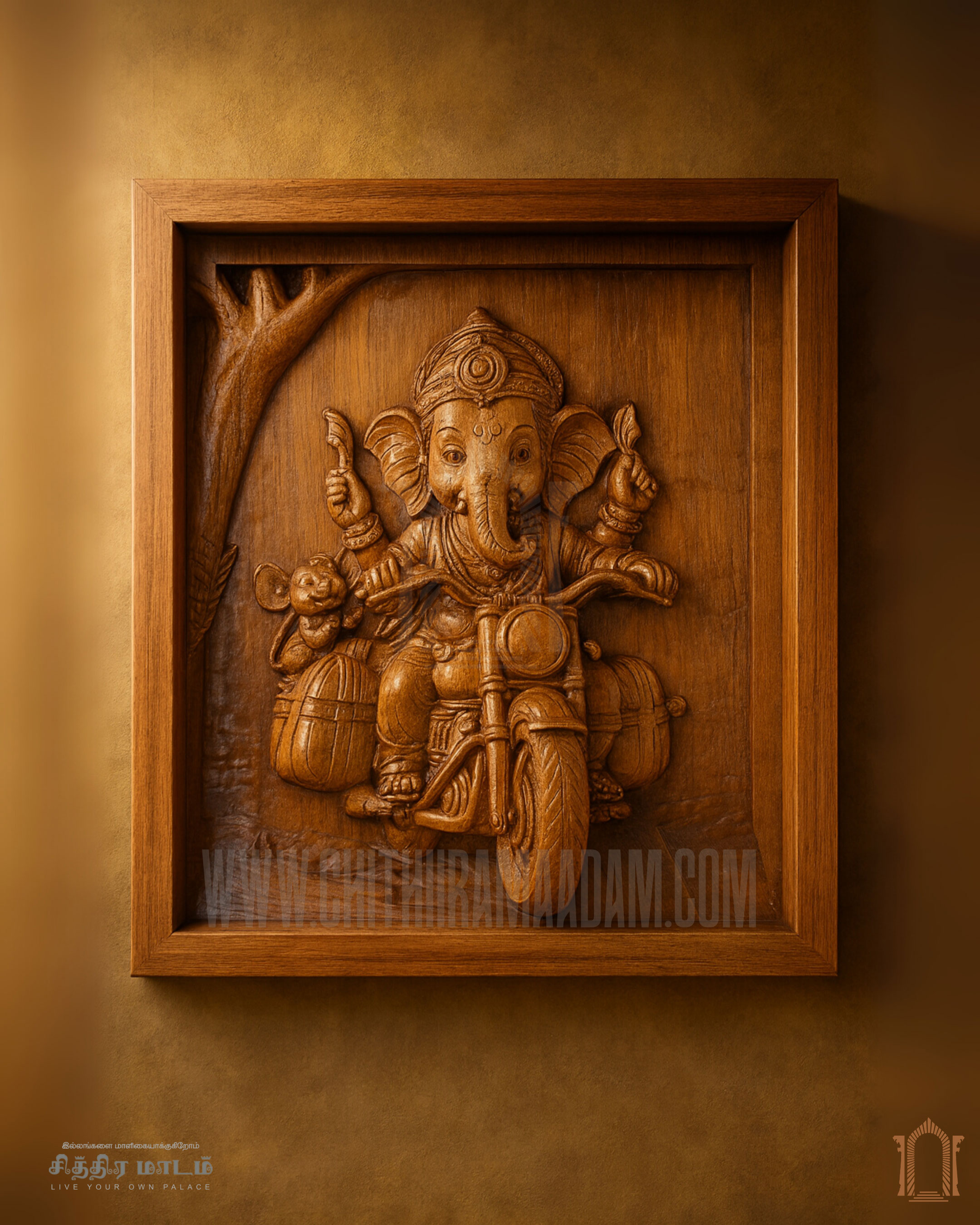 Vinayagar riding bike