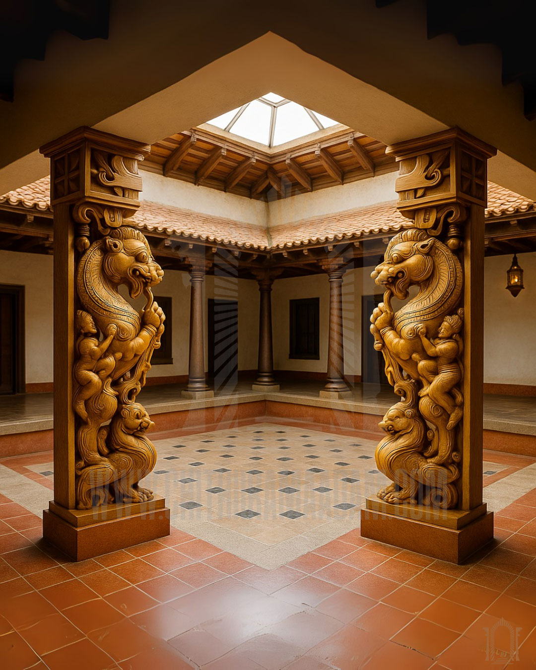 Yali Guardian Pillar (Pair)