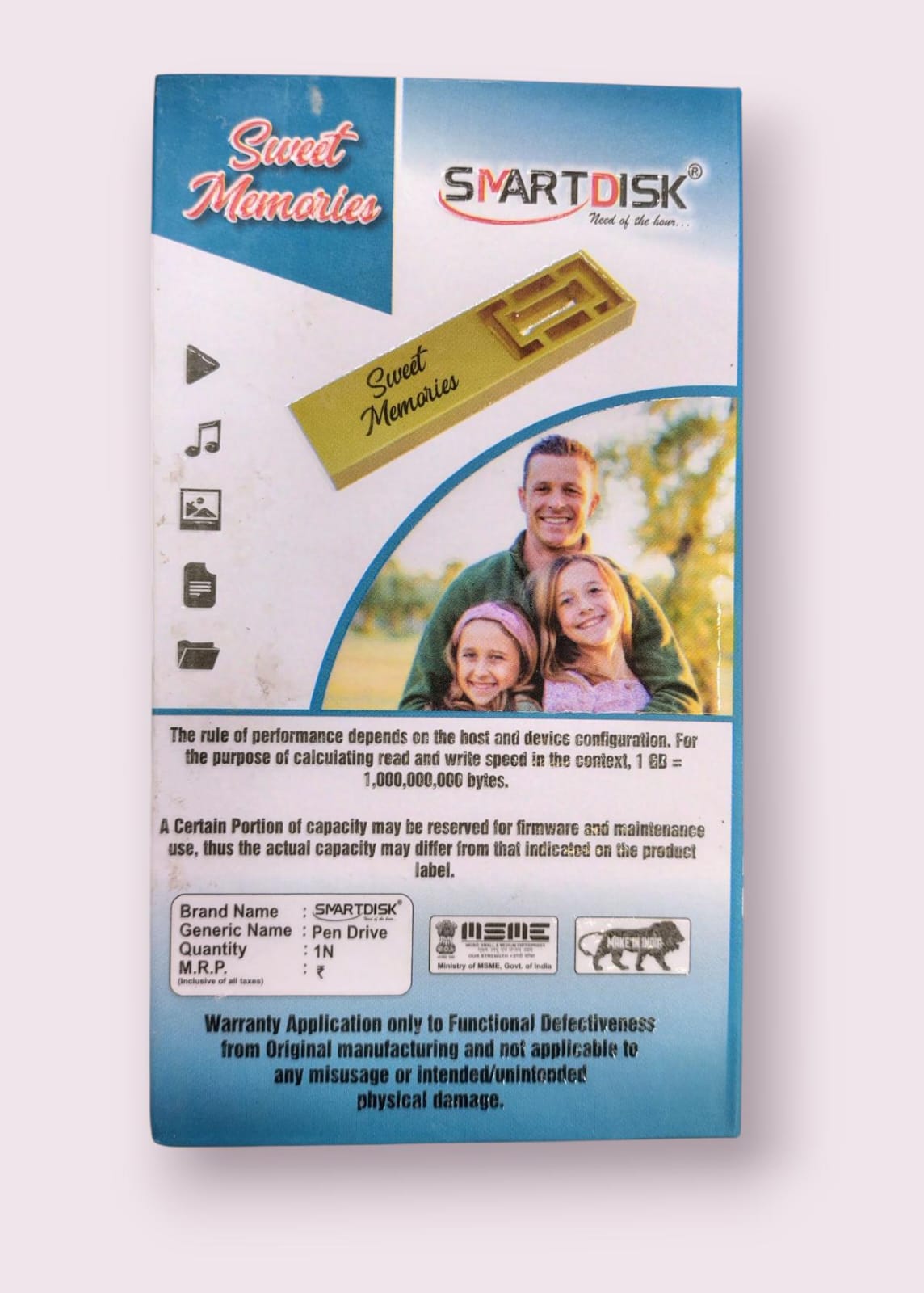 Smartdisk USB 3.1 64 GB Flash Drive for Sweet Memories