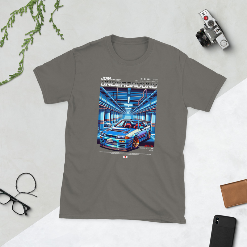 JDM Underground Car Meet T-Shirt Skyline Drift Spec Streetwear Tee Retro Japan Racing Graphic