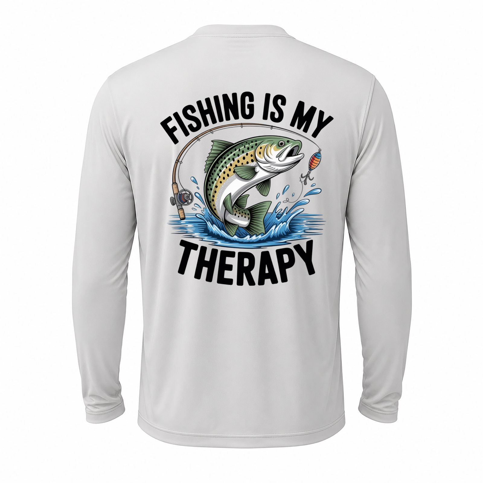 Fishing Is My Therapy Bass Fishing Performance Shirt | Vexury