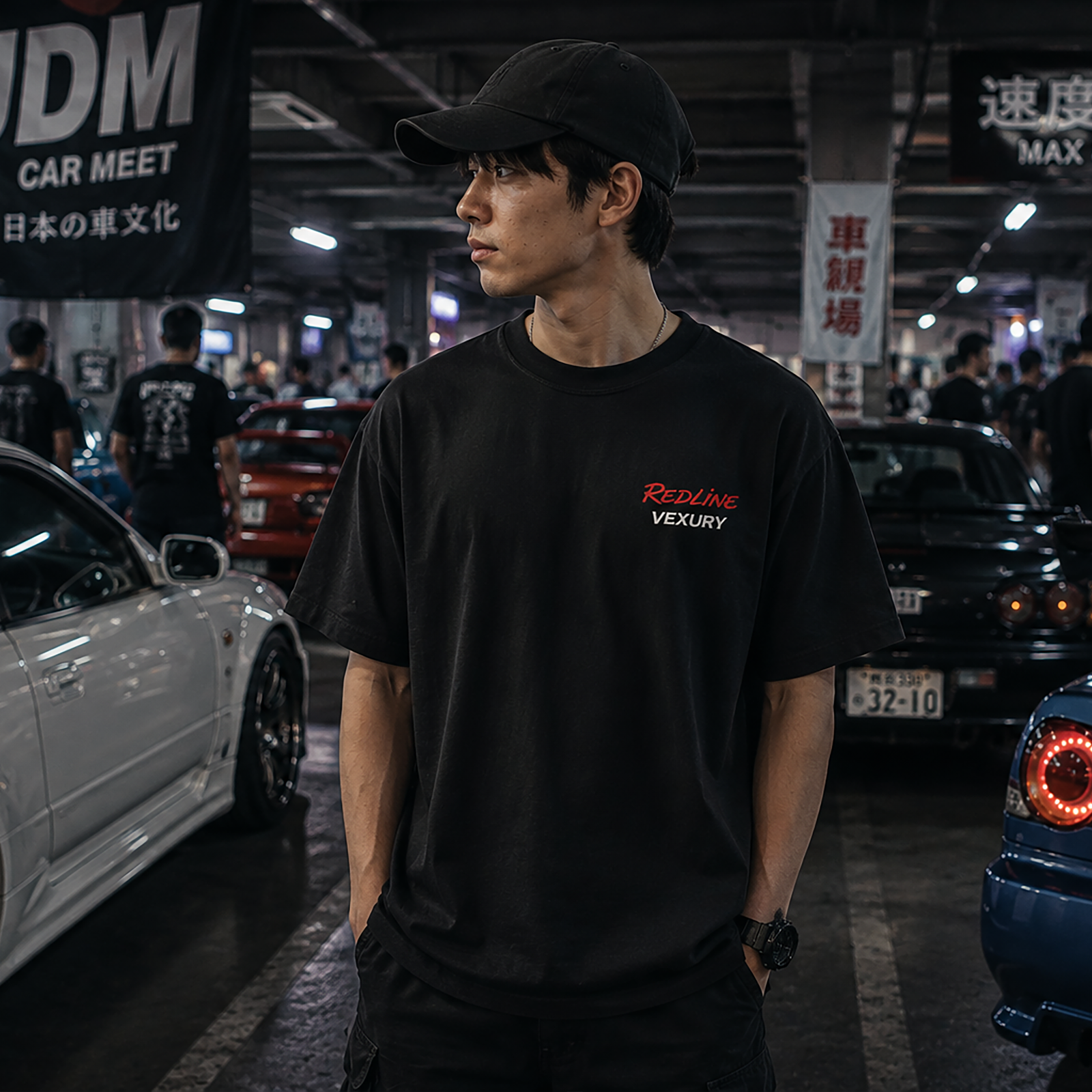 JDM Car Meet Underground Graphic T Shirt Japanese Drift Racing Streetwear Tee