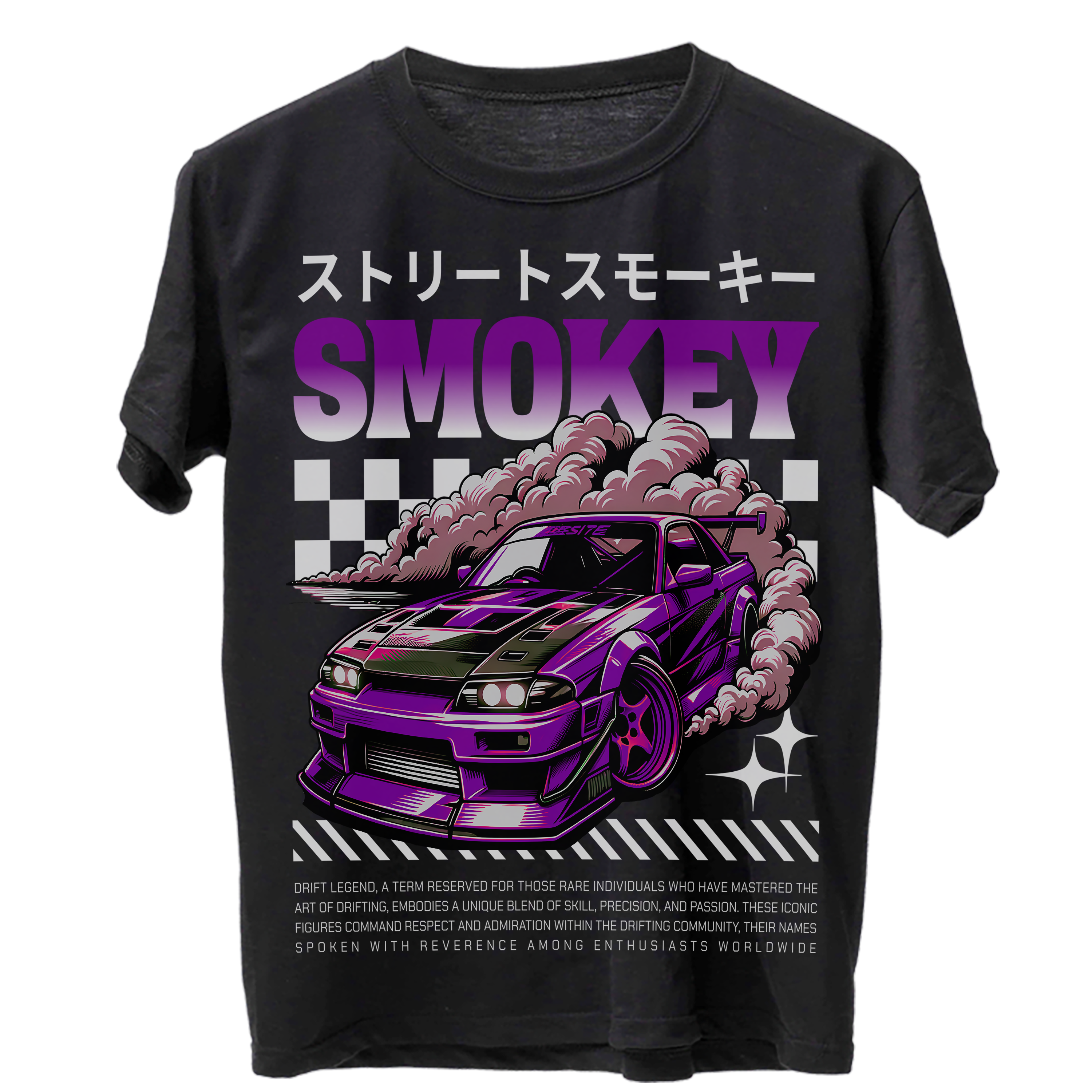 JDM Drift Car T-Shirt | Smokey Street Racer Graphic Tee 