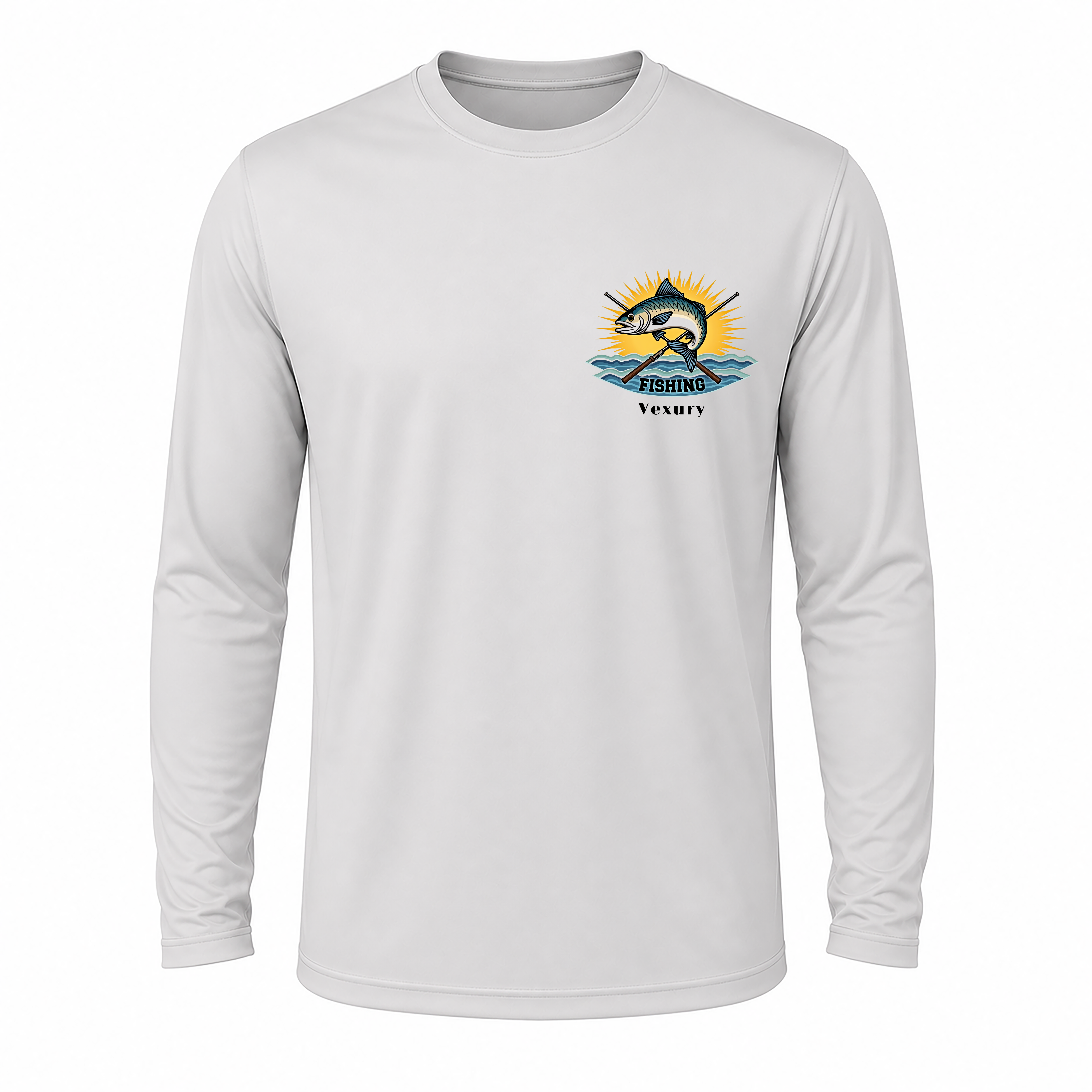 Funny Fishing Shirt for Men – Today's Forecast Fishing with a Chance of Drinking Long Sleeve Performance Tee | Vexury