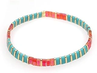 Pulsera Tila Turquesa y Coral