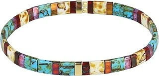 Pulsera Tila Mármol y Turquesa