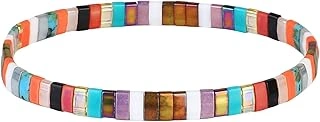 Pulsera Étnica Multicolor de Cuentas Miyuki Tila - Estilo Bohemio Chic