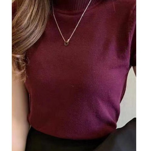 Women's Burgundy Knit Top