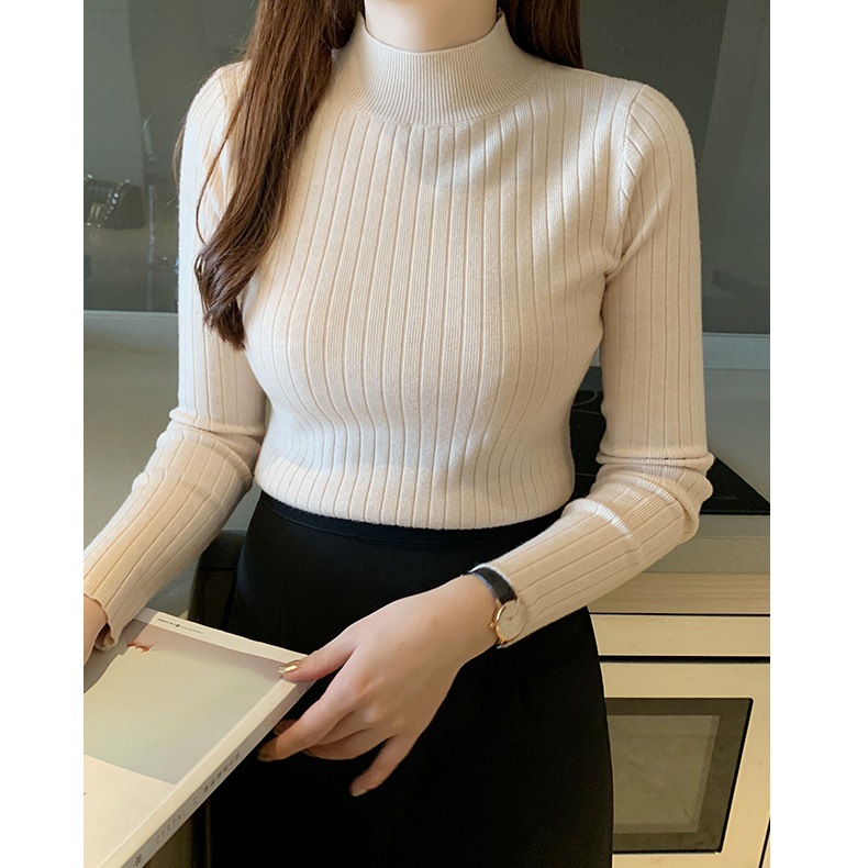 Women's Ribbed Knit Turtleneck Sweater