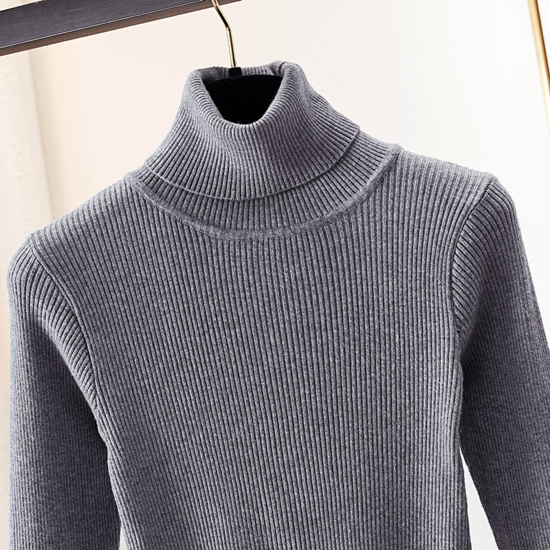 Gray Turtleneck Sweater
