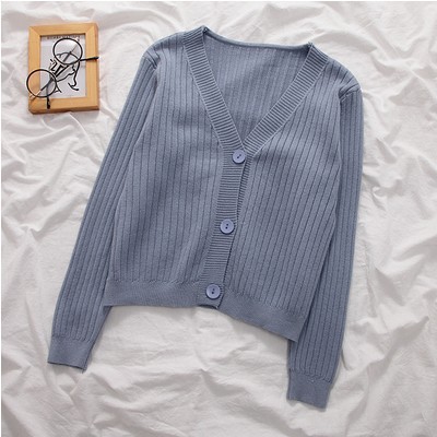 Women's Rust Ribbed Cardigan