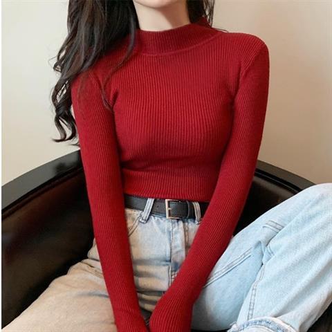 White Ribbed Long Sleeve Top