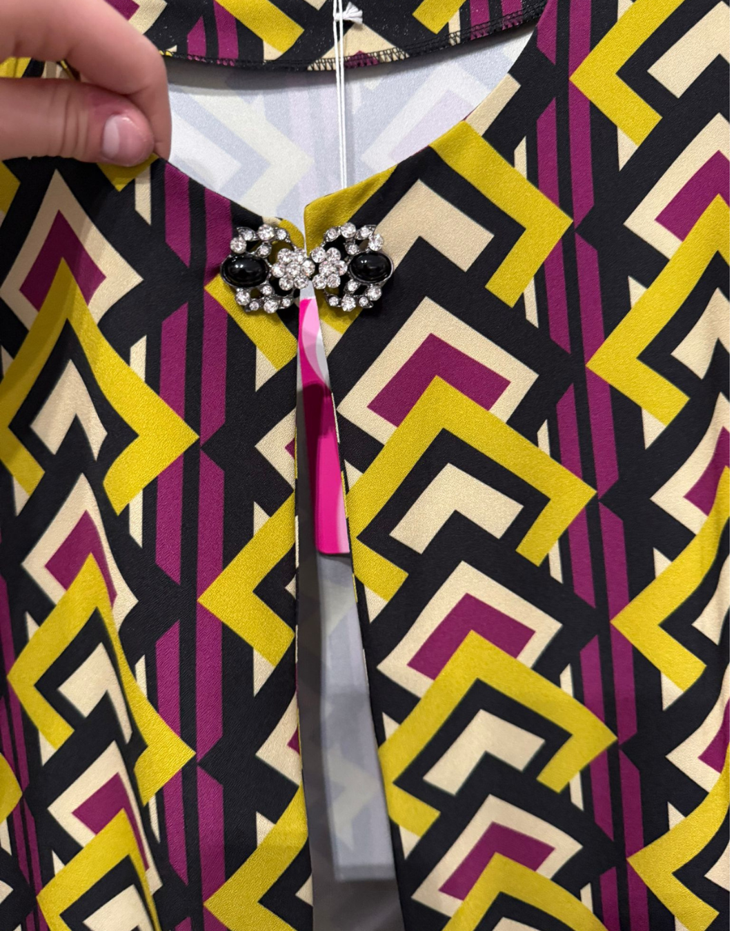 Cardigan con motivo Geometrico