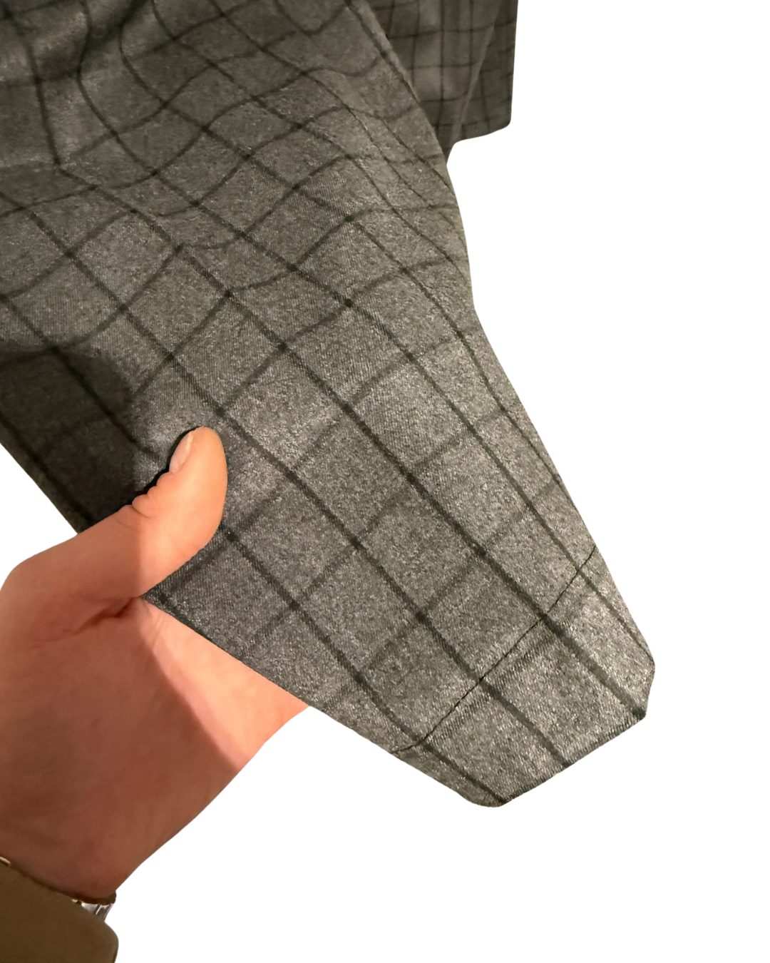 Pantaloni grigi con motivo quadrettato