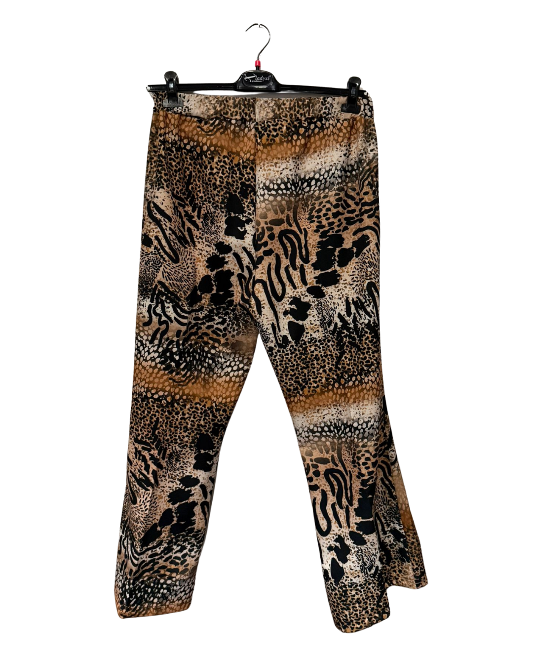 Pantaloni con motivo esotico-leopardato
