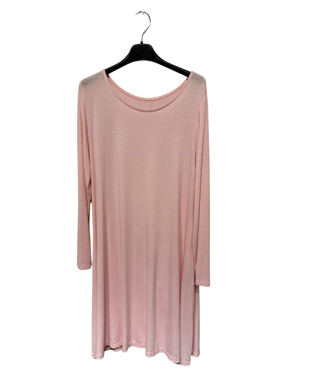 Abito rosa a maniche lunghe