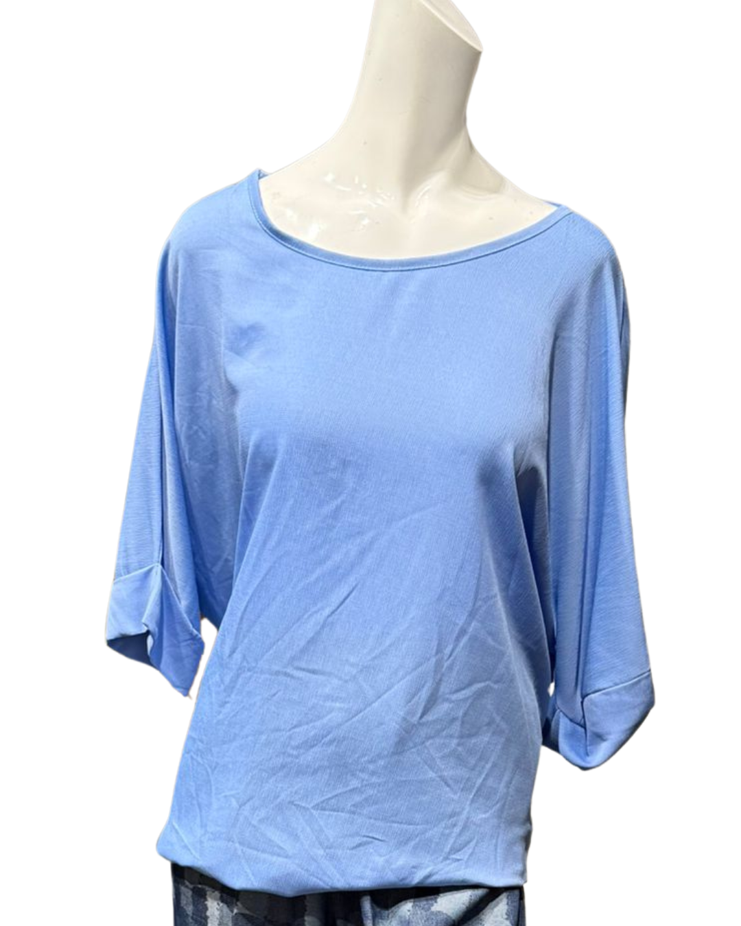 Raffinata Maglia-Camicetta Azure Blu
