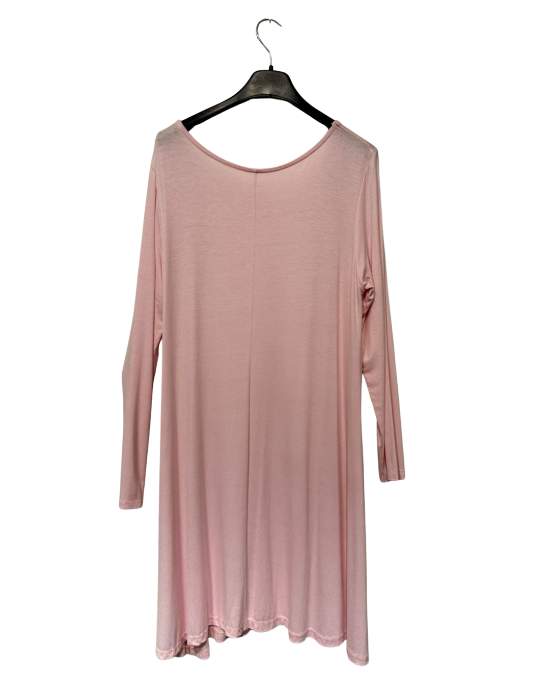 Abito rosa a maniche lunghe