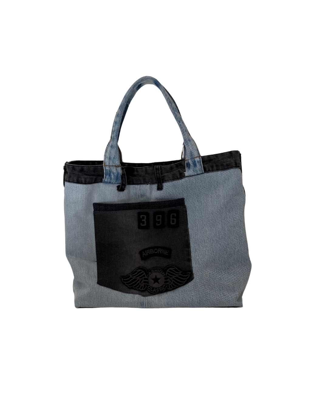 Borsa in Jeans chiaro fatta a mano