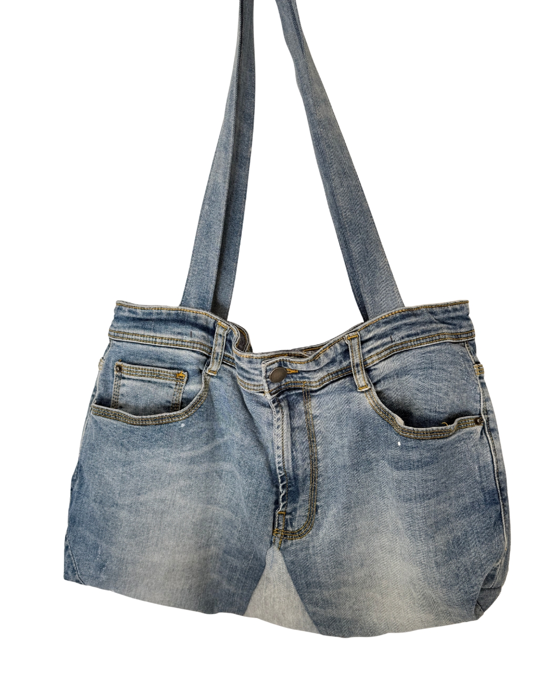 Borsa tracolla in jeans, fatta a mano