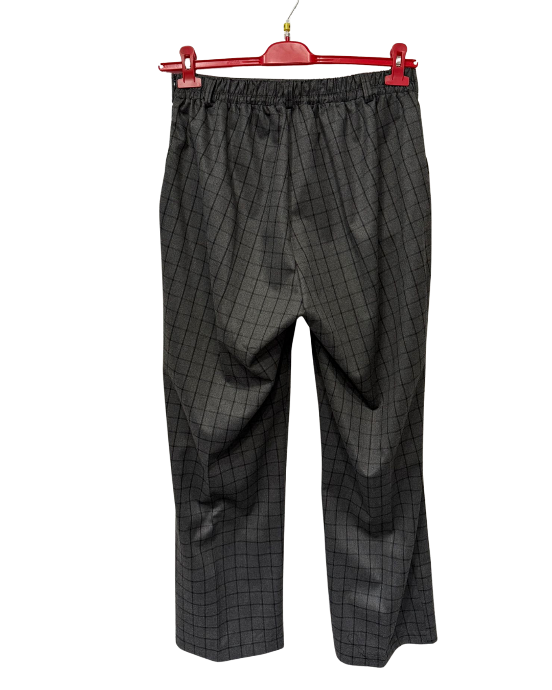 Pantaloni grigi con motivo quadrettato