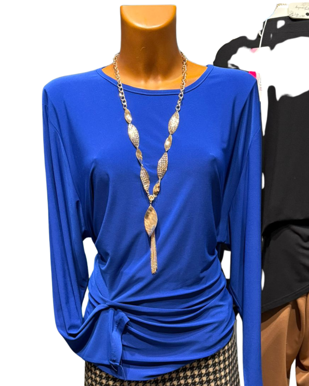 Maglia Blu Elettrico a Maniche Lunghe