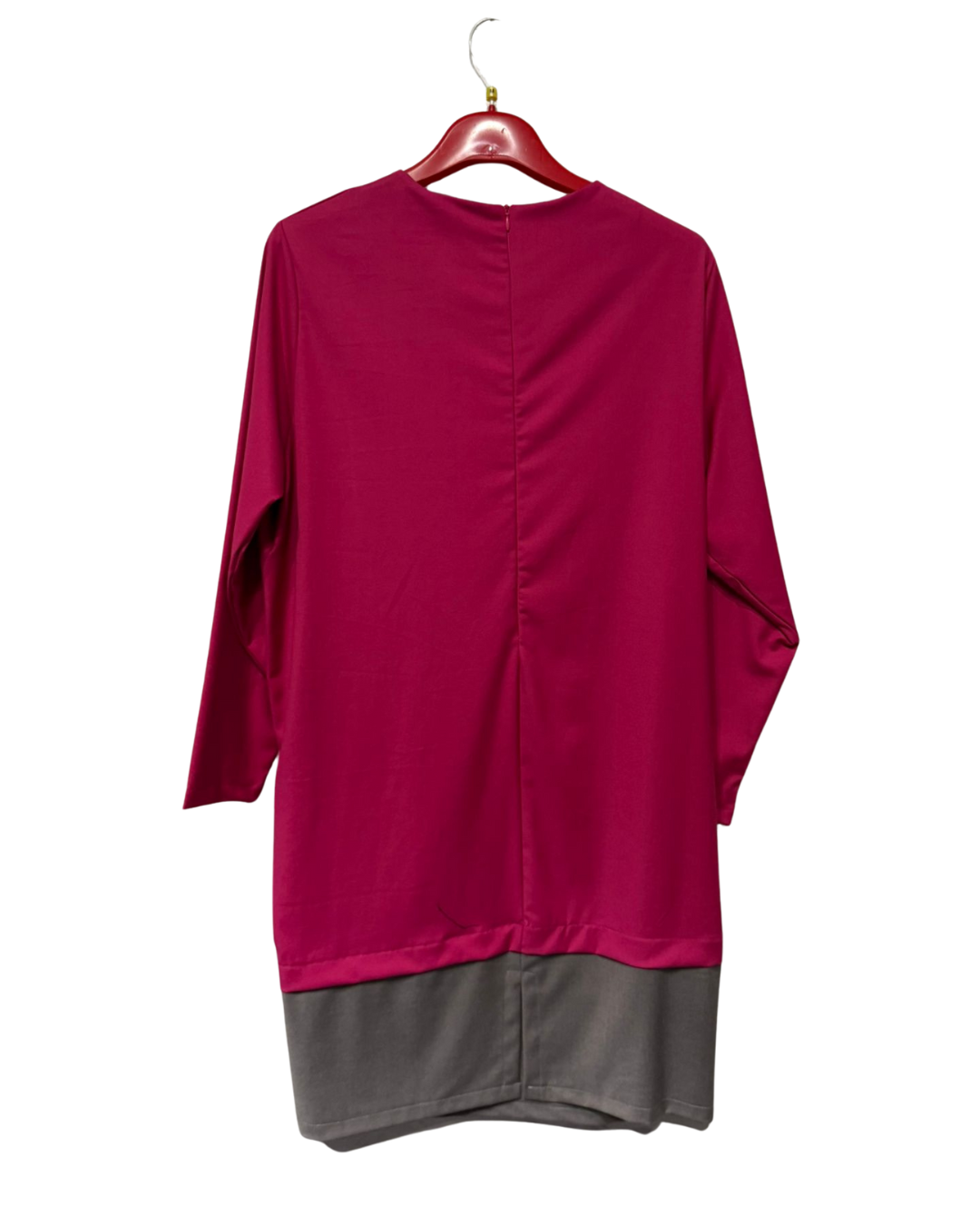 Abito casual rosa e grigio