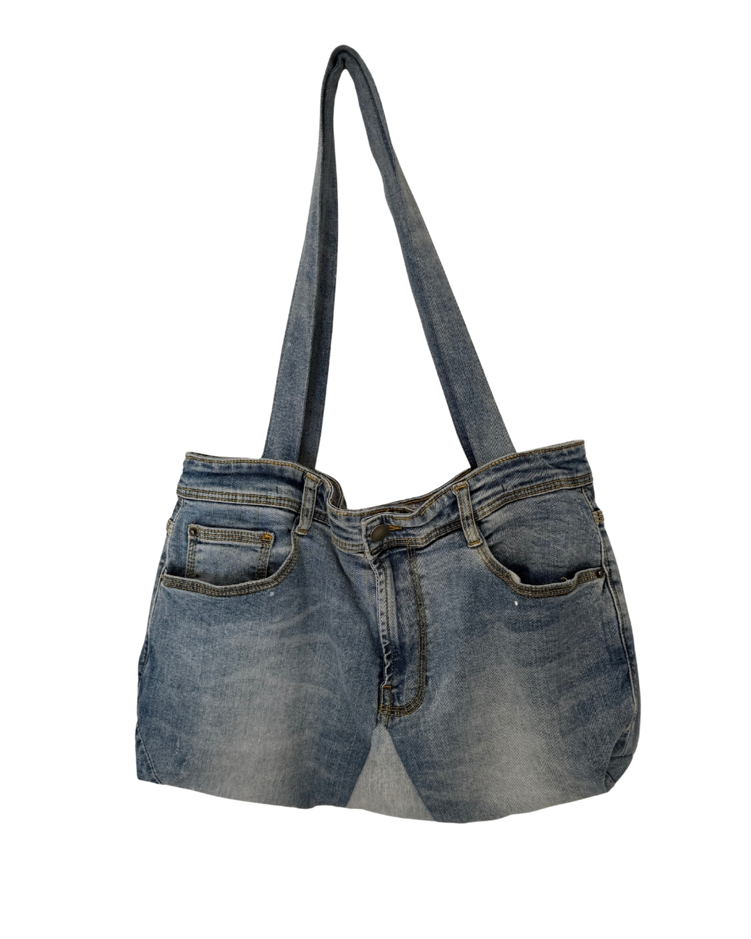 Borsa tracolla in jeans, fatta a mano