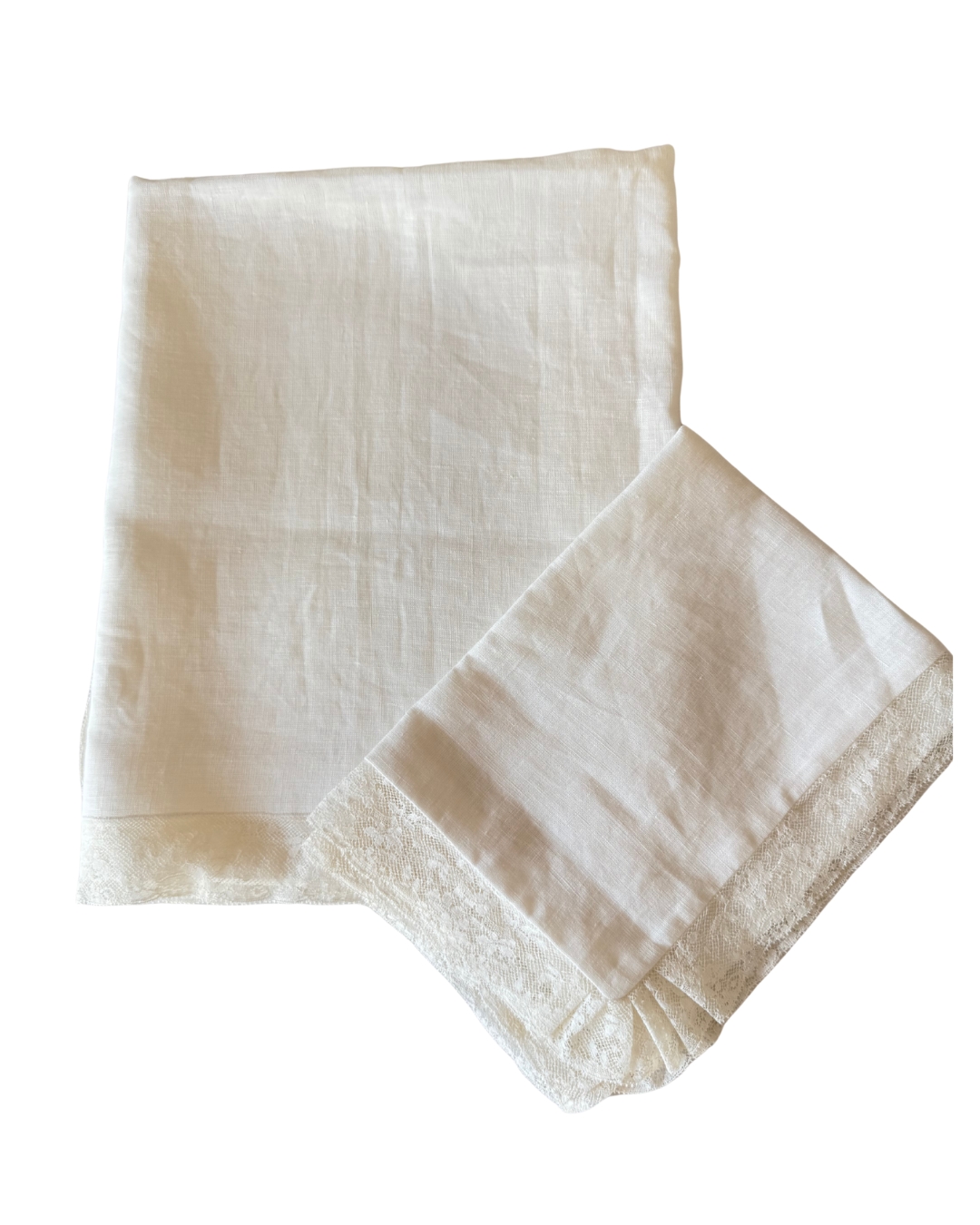 Elegante lenzuolo bianco, ricamato