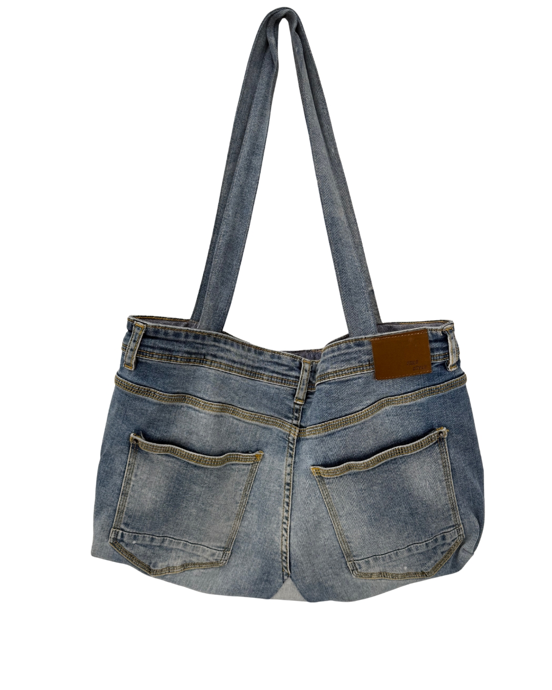 Borsa tracolla in jeans, fatta a mano