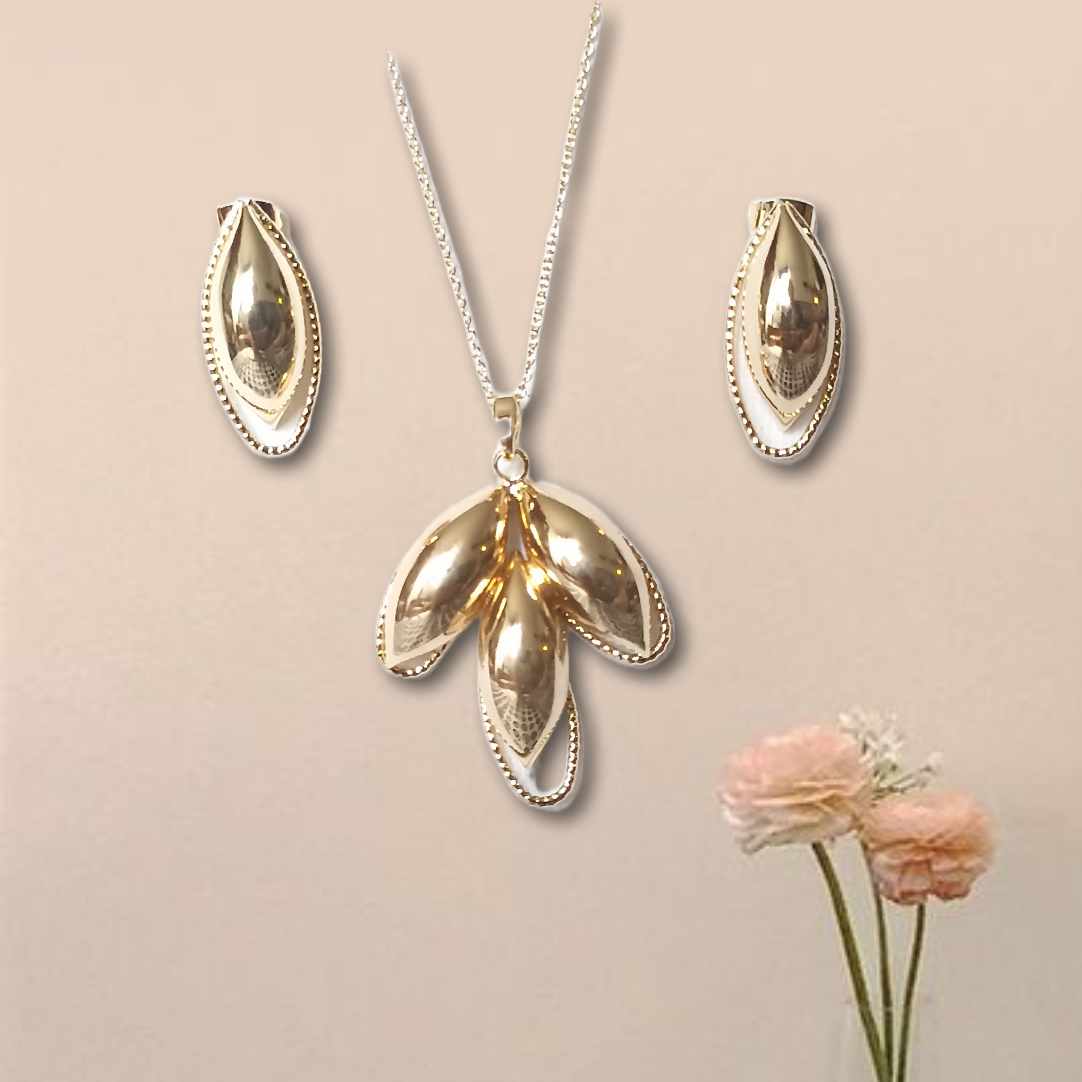 Conjunto de joyería Hojas