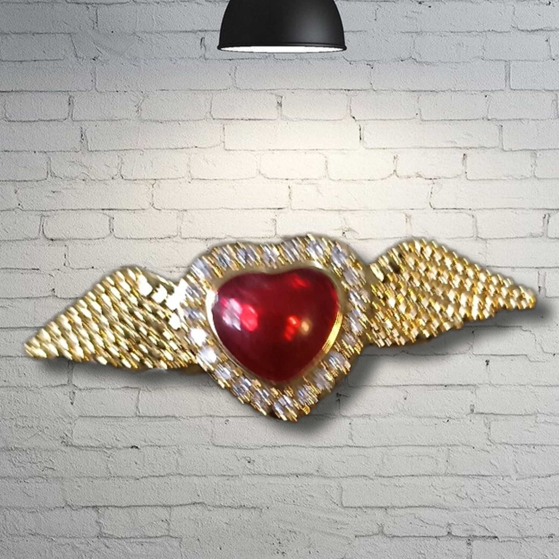 Anillo dorado con corazón 