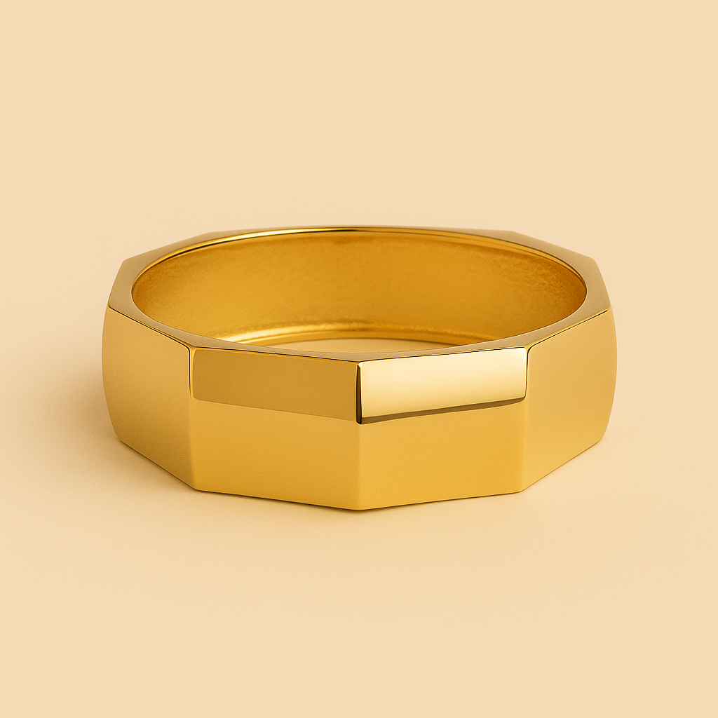 Brazalete dorado geométrico