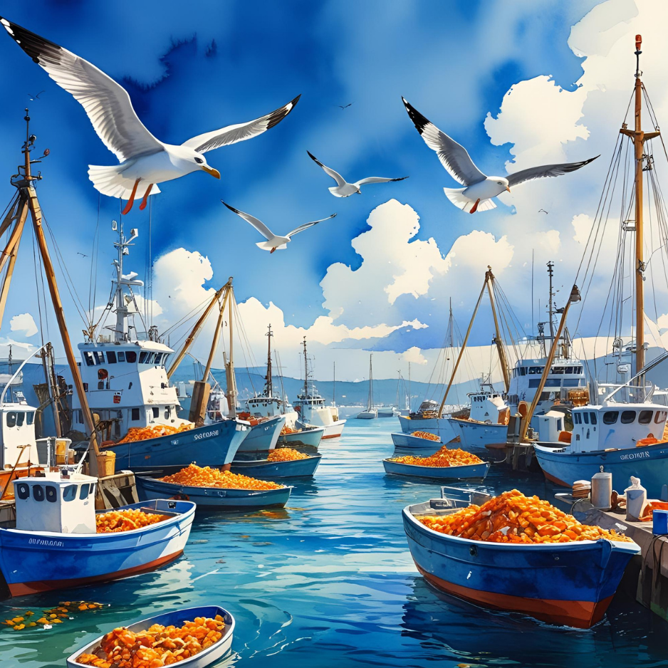 AI-generated 1x1 square art images